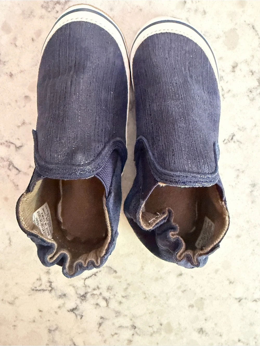 Robeez Navy Blue Slip-On Baby Walker Shoes - Picture 2 of 3